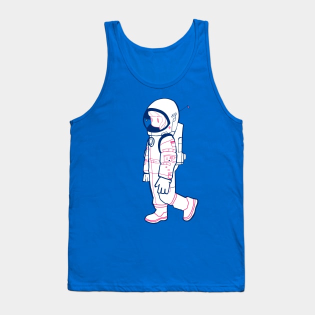 Cute astronaut woman in a spacesuit illustration Tank Top by AO01